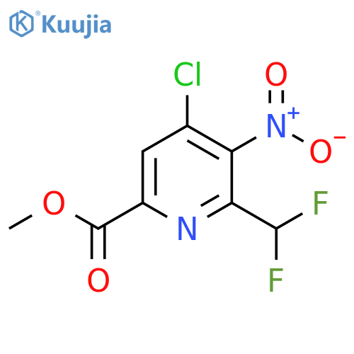 Methyl 4-chloro-2-(difluoromethyl)-3-nitropyridine-6-carboxylate structure
