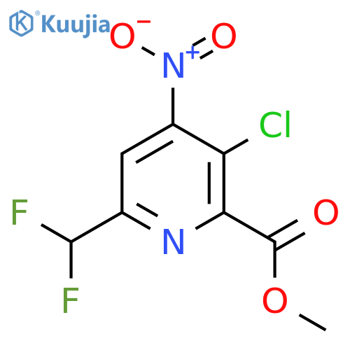 Methyl 3-chloro-6-(difluoromethyl)-4-nitropyridine-2-carboxylate structure