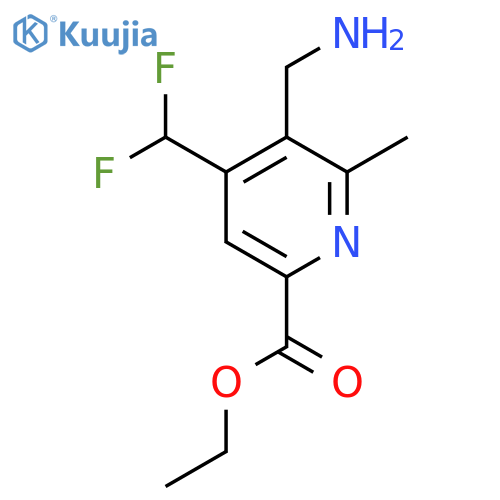 Ethyl 3-(aminomethyl)-4-(difluoromethyl)-2-methylpyridine-6-carboxylate structure