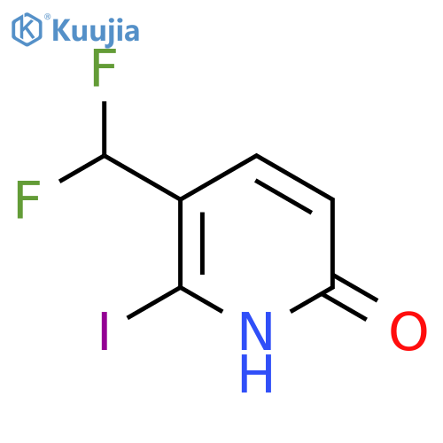3-(Difluoromethyl)-2-iodo-6-hydroxypyridine structure