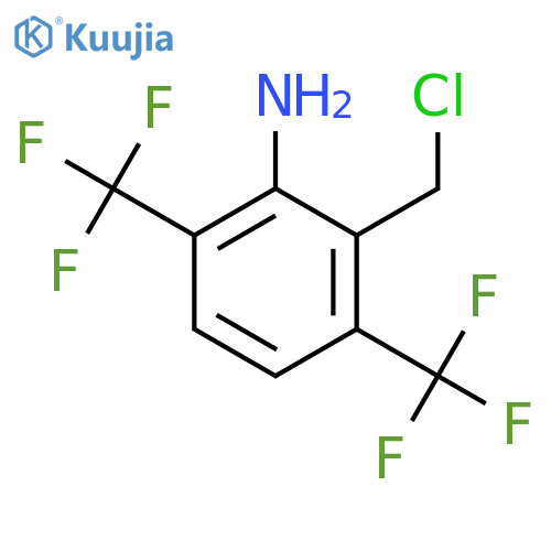 2-Amino-3,6-bis(trifluoromethyl)benzyl chloride structure
