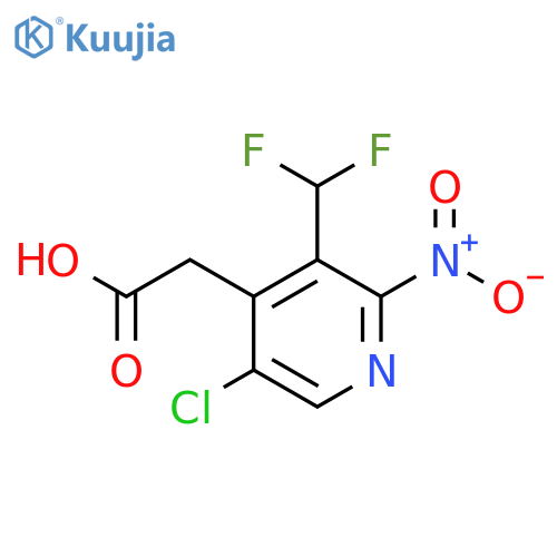 5-Chloro-3-(difluoromethyl)-2-nitropyridine-4-acetic acid structure