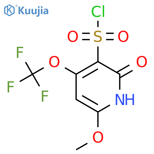 2-Hydroxy-6-methoxy-4-(trifluoromethoxy)pyridine-3-sulfonyl chloride structure