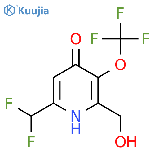 6-(Difluoromethyl)-4-hydroxy-3-(trifluoromethoxy)pyridine-2-methanol structure