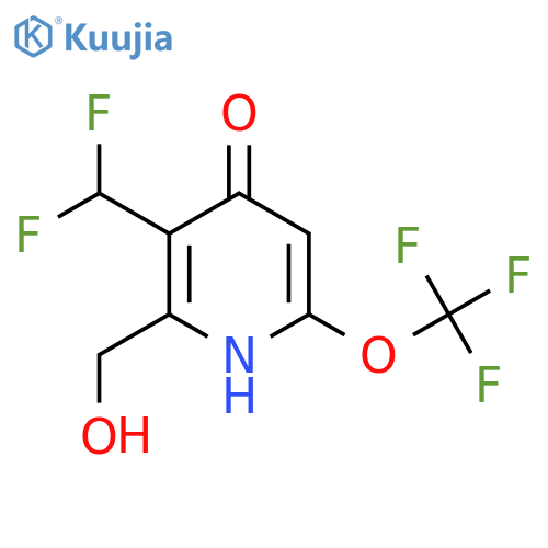 3-(Difluoromethyl)-4-hydroxy-6-(trifluoromethoxy)pyridine-2-methanol structure