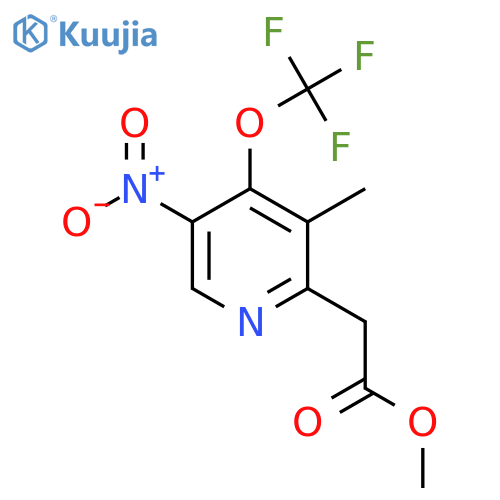 Methyl 3-methyl-5-nitro-4-(trifluoromethoxy)pyridine-2-acetate structure