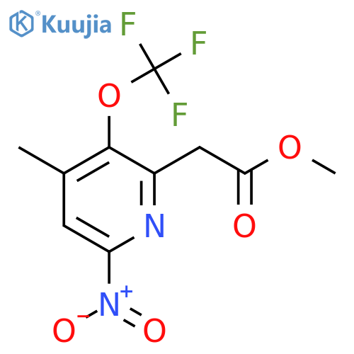 Methyl 4-methyl-6-nitro-3-(trifluoromethoxy)pyridine-2-acetate structure