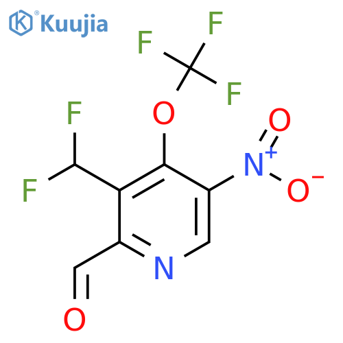 3-(Difluoromethyl)-5-nitro-4-(trifluoromethoxy)pyridine-2-carboxaldehyde structure