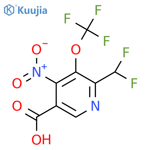 2-(Difluoromethyl)-4-nitro-3-(trifluoromethoxy)pyridine-5-carboxylic acid structure