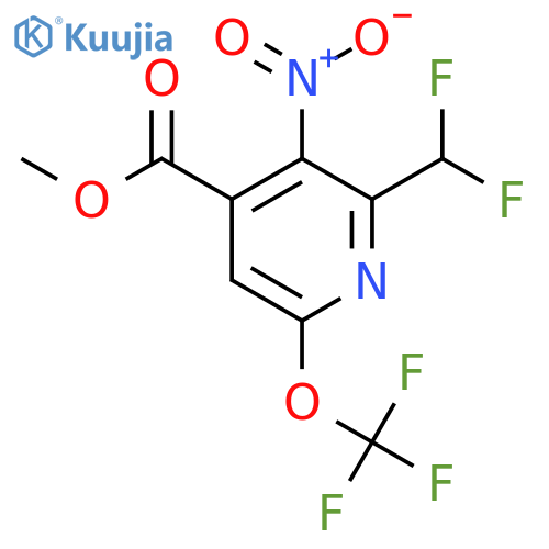 Methyl 2-(difluoromethyl)-3-nitro-6-(trifluoromethoxy)pyridine-4-carboxylate structure