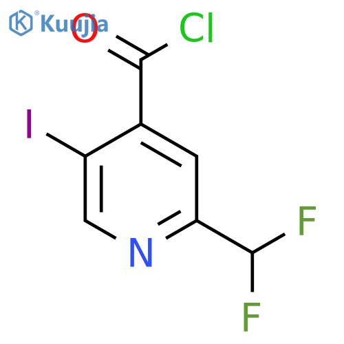 2-(Difluoromethyl)-5-iodopyridine-4-carbonyl chloride structure