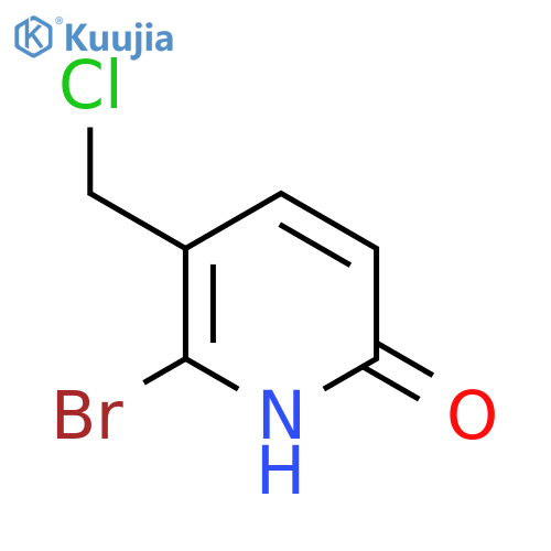 2-Bromo-3-chloromethyl-6-hydroxypyridine structure