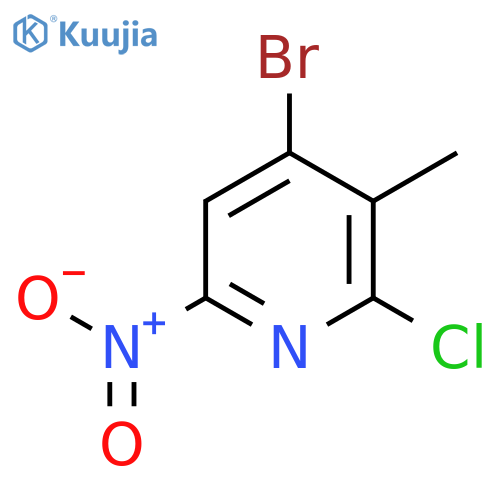 4-Bromo-2-chloro-3-methyl-6-nitropyridine structure