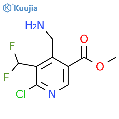 Methyl 4-(aminomethyl)-2-chloro-3-(difluoromethyl)pyridine-5-carboxylate structure