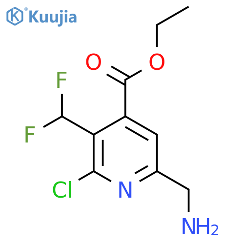 Ethyl 6-(aminomethyl)-2-chloro-3-(difluoromethyl)pyridine-4-carboxylate structure