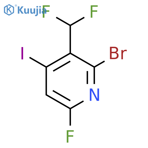 2-Bromo-3-(difluoromethyl)-6-fluoro-4-iodopyridine structure