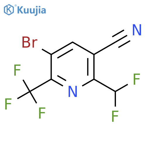 3-Bromo-5-cyano-6-(difluoromethyl)-2-(trifluoromethyl)pyridine structure