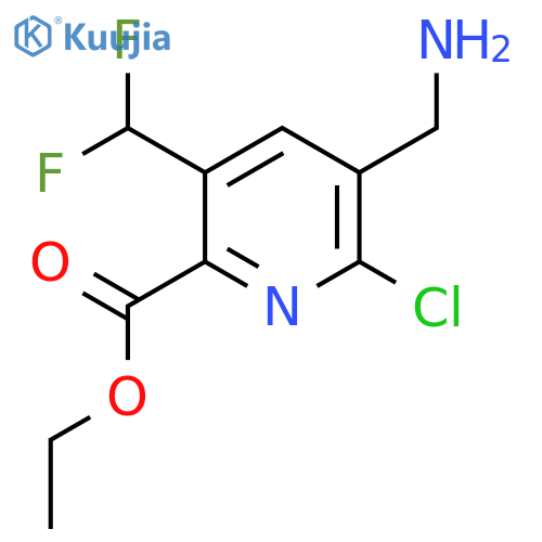 Ethyl 3-(aminomethyl)-2-chloro-5-(difluoromethyl)pyridine-6-carboxylate structure