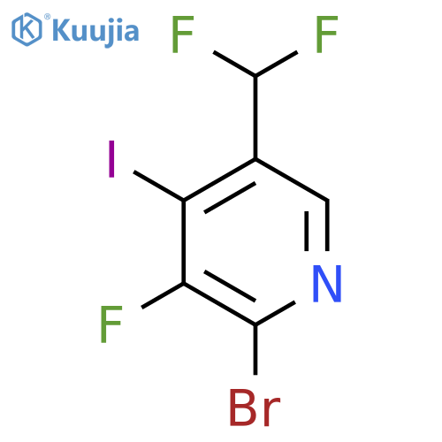 2-Bromo-5-(difluoromethyl)-3-fluoro-4-iodopyridine structure