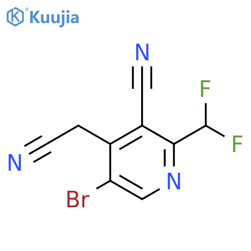5-Bromo-3-cyano-2-(difluoromethyl)pyridine-4-acetonitrile structure