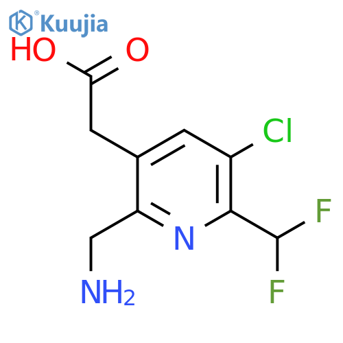 2-(Aminomethyl)-5-chloro-6-(difluoromethyl)pyridine-3-acetic acid structure