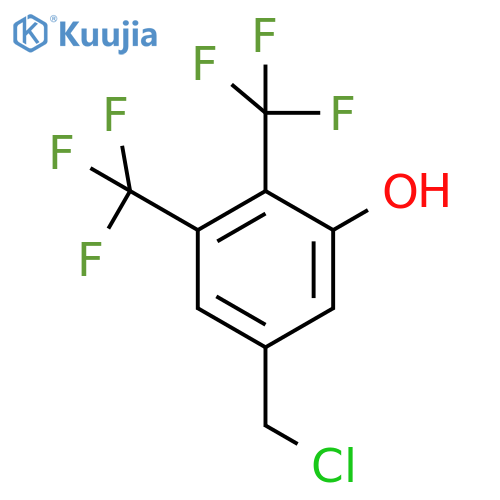 3,4-Bis(trifluoromethyl)-5-hydroxybenzyl chloride structure