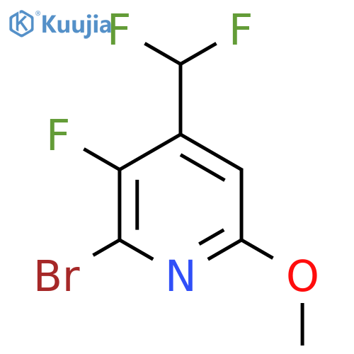 2-Bromo-4-(difluoromethyl)-3-fluoro-6-methoxypyridine structure