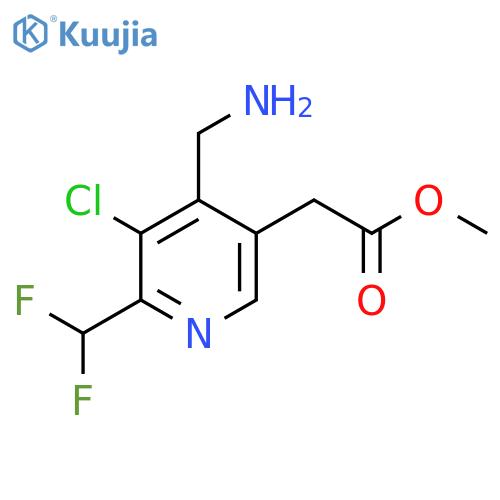 Methyl 4-(aminomethyl)-3-chloro-2-(difluoromethyl)pyridine-5-acetate structure