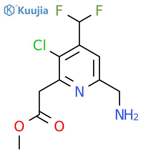 Methyl 6-(aminomethyl)-3-chloro-4-(difluoromethyl)pyridine-2-acetate structure
