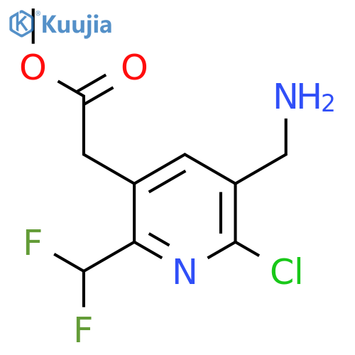 Methyl 3-(aminomethyl)-2-chloro-6-(difluoromethyl)pyridine-5-acetate structure