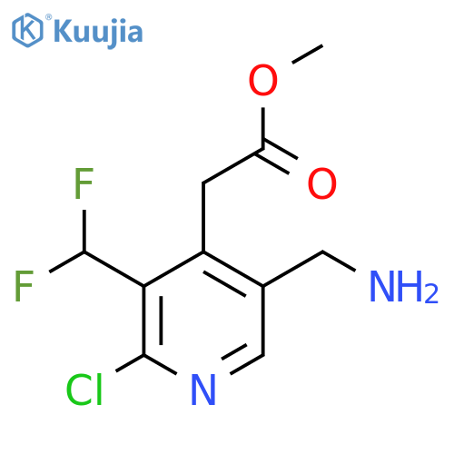 Methyl 5-(aminomethyl)-2-chloro-3-(difluoromethyl)pyridine-4-acetate structure