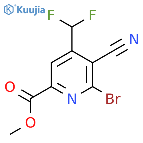 Methyl 2-bromo-3-cyano-4-(difluoromethyl)pyridine-6-carboxylate structure