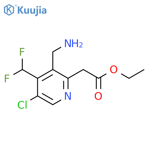 Ethyl 3-(aminomethyl)-5-chloro-4-(difluoromethyl)pyridine-2-acetate structure