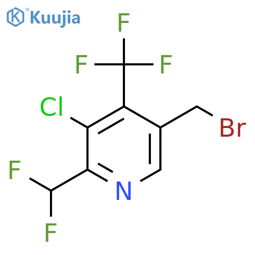 5-(Bromomethyl)-3-chloro-2-(difluoromethyl)-4-(trifluoromethyl)pyridine structure