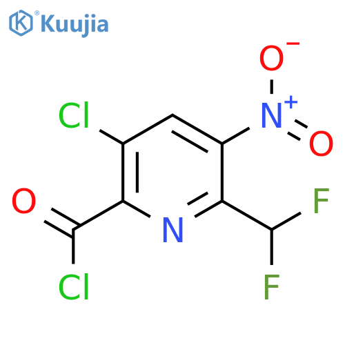 5-Chloro-2-(difluoromethyl)-3-nitropyridine-6-carbonyl chloride structure