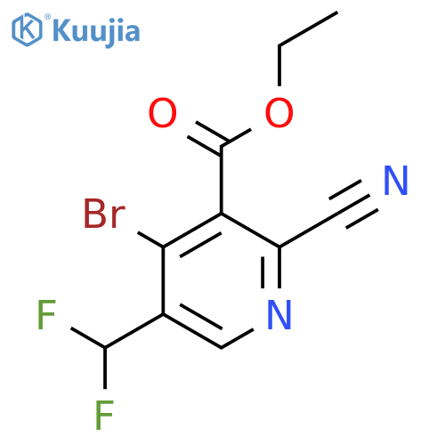 Ethyl 4-bromo-2-cyano-5-(difluoromethyl)pyridine-3-carboxylate structure