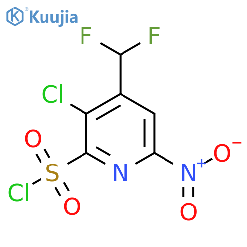 3-Chloro-4-(difluoromethyl)-6-nitropyridine-2-sulfonyl chloride structure