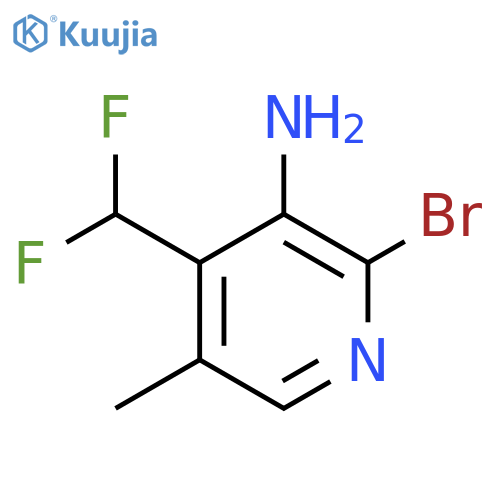 3-Amino-2-bromo-4-(difluoromethyl)-5-methylpyridine structure