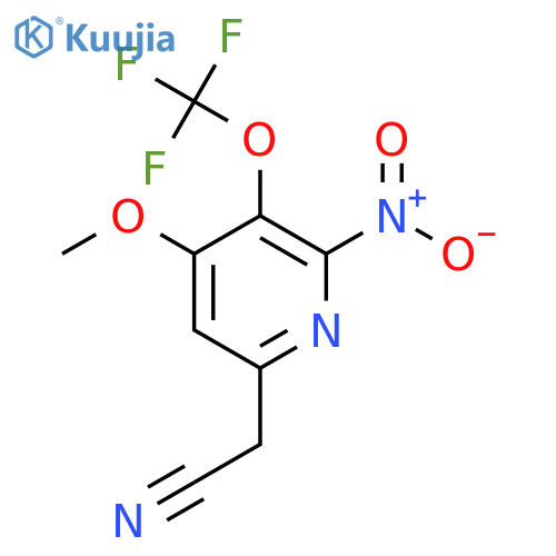 4-Methoxy-2-nitro-3-(trifluoromethoxy)pyridine-6-acetonitrile structure