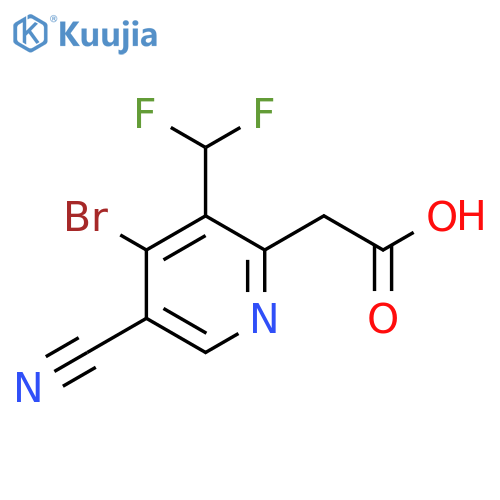 4-Bromo-5-cyano-3-(difluoromethyl)pyridine-2-acetic acid structure