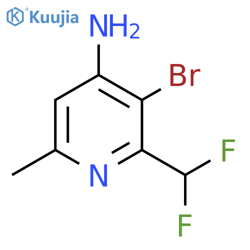 4-Amino-3-bromo-2-(difluoromethyl)-6-methylpyridine structure