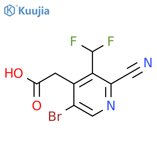 5-Bromo-2-cyano-3-(difluoromethyl)pyridine-4-acetic acid structure