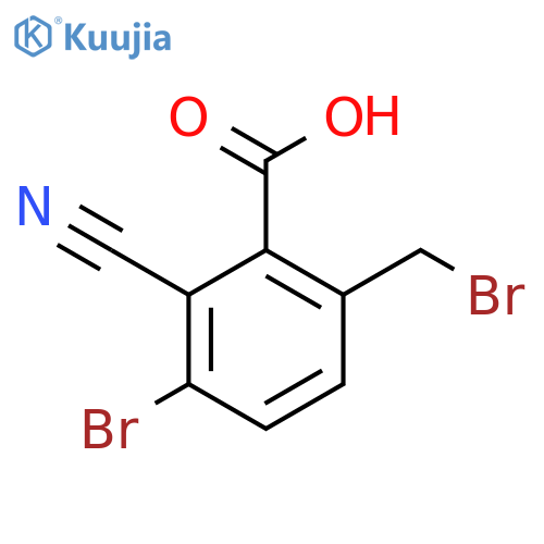 3-Bromo-6-bromomethyl-2-cyanobenzoic acid structure