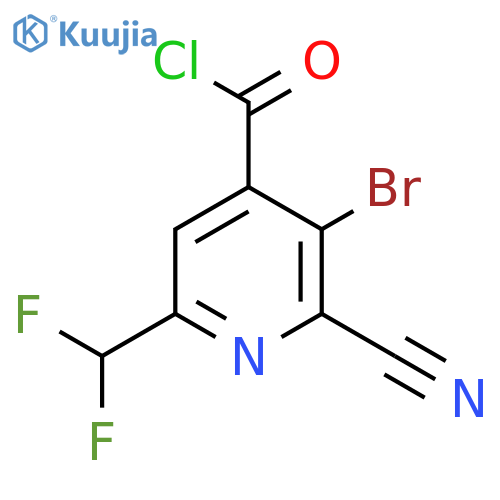 3-Bromo-2-cyano-6-(difluoromethyl)pyridine-4-carbonyl chloride structure
