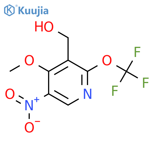 4-Methoxy-5-nitro-2-(trifluoromethoxy)pyridine-3-methanol structure
