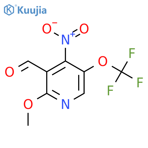 2-Methoxy-4-nitro-5-(trifluoromethoxy)pyridine-3-carboxaldehyde structure