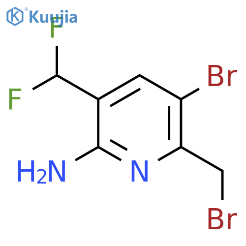 2-Amino-5-bromo-6-(bromomethyl)-3-(difluoromethyl)pyridine structure