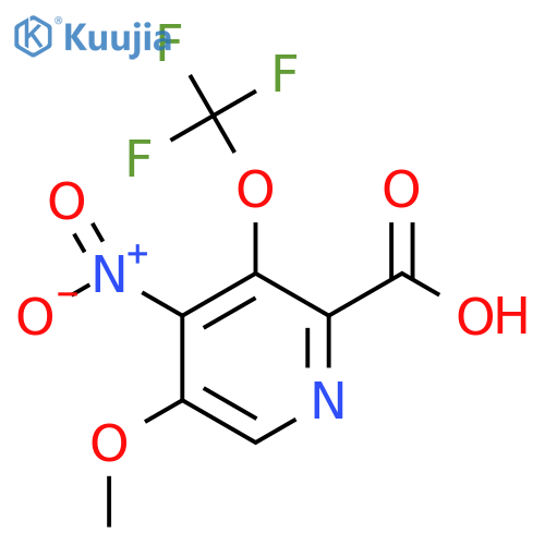 5-Methoxy-4-nitro-3-(trifluoromethoxy)pyridine-2-carboxylic acid structure