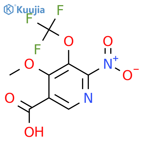 4-Methoxy-2-nitro-3-(trifluoromethoxy)pyridine-5-carboxylic acid structure
