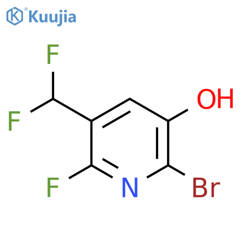 2-Bromo-5-(difluoromethyl)-6-fluoro-3-hydroxypyridine structure